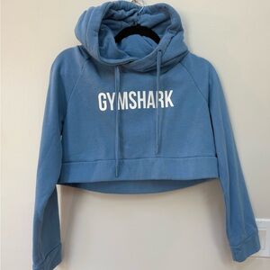 Gymshark Women's Cropped Hoodie in Blue